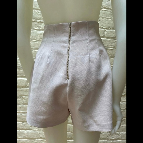 NWOT LOVE REPUBLIC Beige Nude High Waist Tailored Shorts 4 6 S - Picture 5 of 7